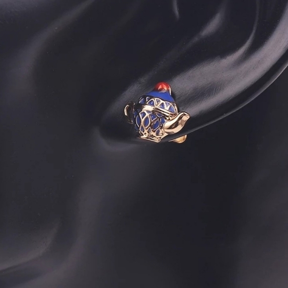 Teapot & Teacup Tea Party Stud Earrings - Picture 3 of 5